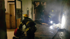 بالصور: منتصف الليلة - حريق كبير تحت بناية سكنية في يافا دون وقوع إصابات 